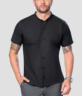 🔥😊CAMISAS CASUALES MANGA CORTA HOMBRE –UNICOLOR,MODERNAS,🔥😊