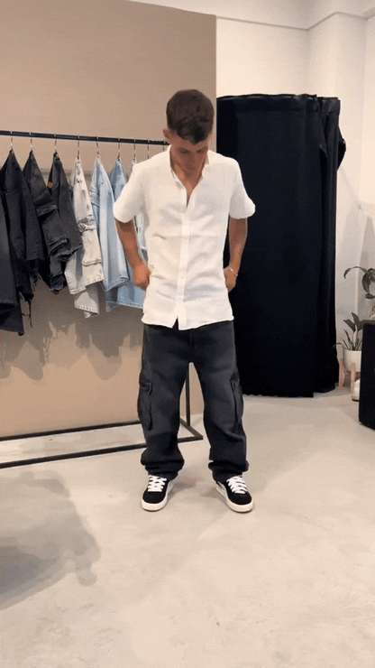 🔥😊CAMISAS CASUALES MANGA CORTA HOMBRE –UNICOLOR,MODERNAS,🔥😊