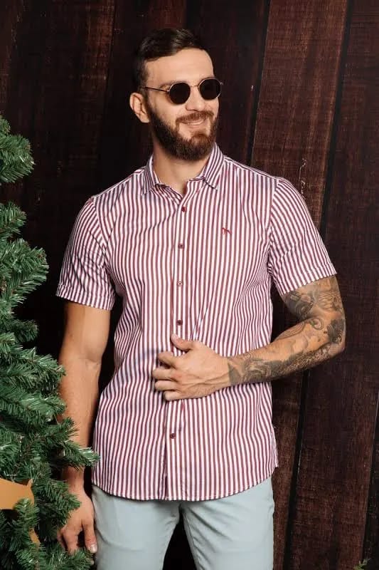 🔥😊CAMISAS CASUALES MANGA CORTA HOMBRE –UNICOLOR,MODERNAS,🔥😊