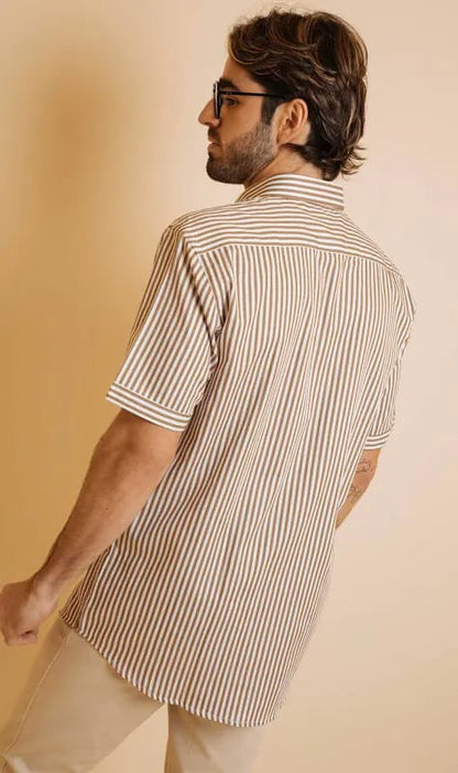 🔥😊CAMISAS CASUALES MANGA CORTA HOMBRE –UNICOLOR,MODERNAS,🔥😊